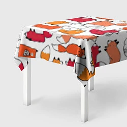 Скатерть для стола Милые лисы, цвет: 3D-принт — фото 2