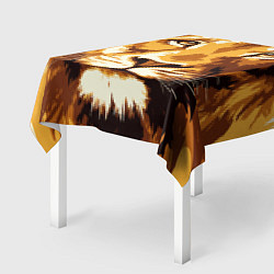 Скатерть для стола Взгляд льва, цвет: 3D-принт — фото 2