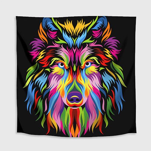 Скатерть для стола Neon wolf / 3D-принт – фото 1