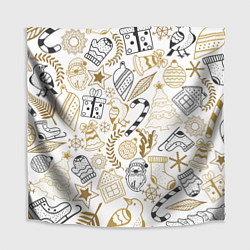 Скатерть для стола Скандинавское Рождество, цвет: 3D-принт