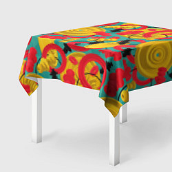 Скатерть для стола Круглые 3д фигуры, цвет: 3D-принт — фото 2