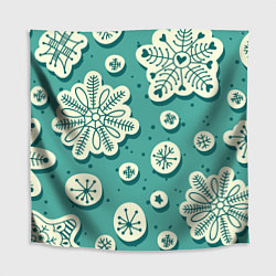 Скатерть для стола Рисованные Снежинки, цвет: 3D-принт