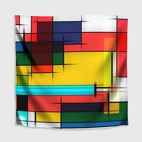 Скатерть для стола Абстрактные фигуры цвета / 3D-принт – фото 1