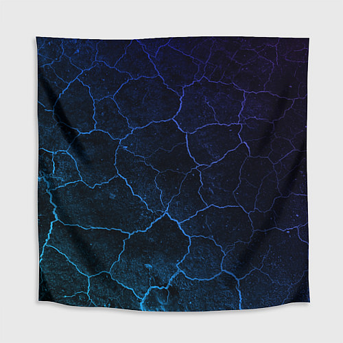 Скатерть для стола НЕОНОВЫЕ ТРЕЩИНЫ NEON CRACKS / 3D-принт – фото 1