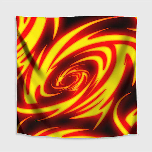 Скатерть для стола ОГНЕННЫЕ ВОЛНЫ FIRE STRIPES / 3D-принт – фото 1