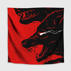 Скатерть для стола Красный волк 3D, цвет: 3D-принт