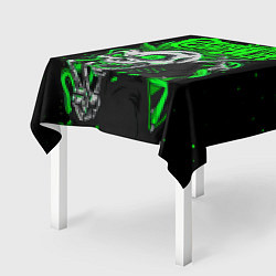 Скатерть для стола Сектор Газа кислотно зеленый, цвет: 3D-принт — фото 2