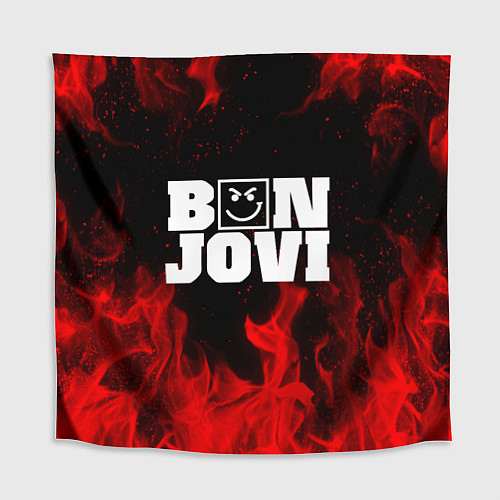 Скатерть для стола BON JOVI HAVE A NICE DAY FIRE ОГОНЬ / 3D-принт – фото 1