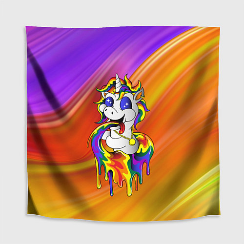 Скатерть для стола Единорог Unicorn Rainbow Z / 3D-принт – фото 1