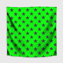 Скатерть для стола Звездный фон зеленый, цвет: 3D-принт