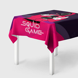 Скатерть для стола Игра в кальмара - с милым котиком, цвет: 3D-принт — фото 2