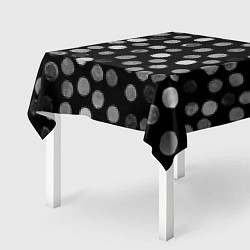 Скатерть для стола Кружочки на черном фоне, цвет: 3D-принт — фото 2