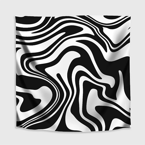 Скатерть для стола Черно-белые полосы Black and white stripes / 3D-принт – фото 1