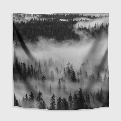 Скатерть для стола ТУМАННЫЙ ЛЕС FOREST / 3D-принт – фото 1