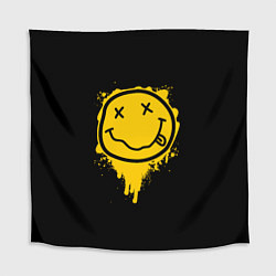 Скатерть для стола NIRVANA LOGO SMILE, БРЫЗГИ КРАСОК, цвет: 3D-принт