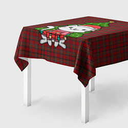 Скатерть для стола КОТИК И ЁЛОЧКА НОВОГОДНЯЯ, цвет: 3D-принт — фото 2