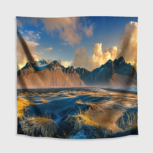 Скатерть для стола Красивый горный пейзаж / 3D-принт – фото 1