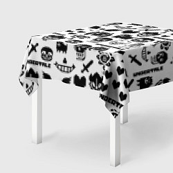 Скатерть для стола UNDERTALE WHITE PATTERN, цвет: 3D-принт — фото 2