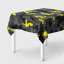 Скатерть для стола Камуфляж Серо-Чёрный, цвет: 3D-принт — фото 2