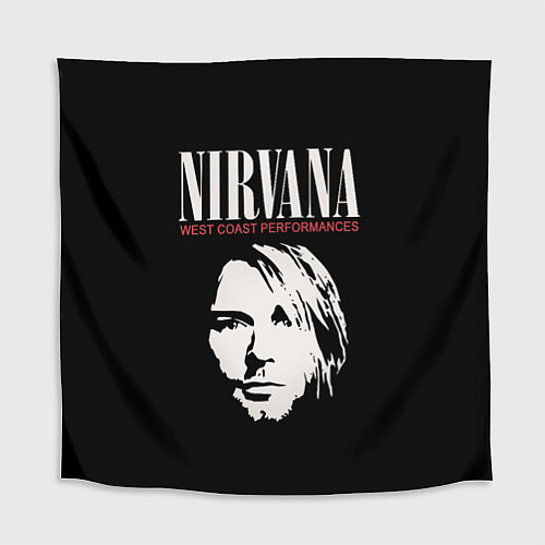 Скатерть для стола NIRVANA Kurt Cobain / 3D-принт – фото 1