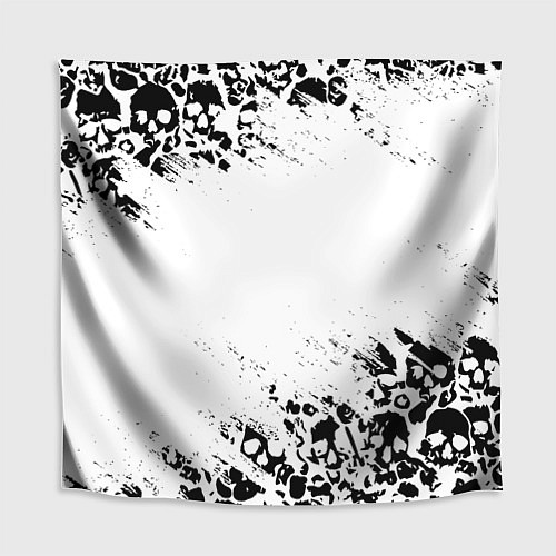 Скатерть для стола Выцветшие потёртости SKULLS / 3D-принт – фото 1