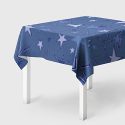 Скатерть для стола Gray-Blue Star Pattern, цвет: 3D-принт — фото 2
