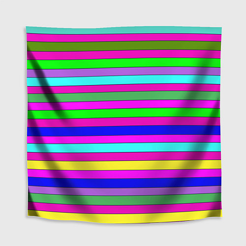 Скатерть для стола Multicolored neon bright stripes / 3D-принт – фото 1