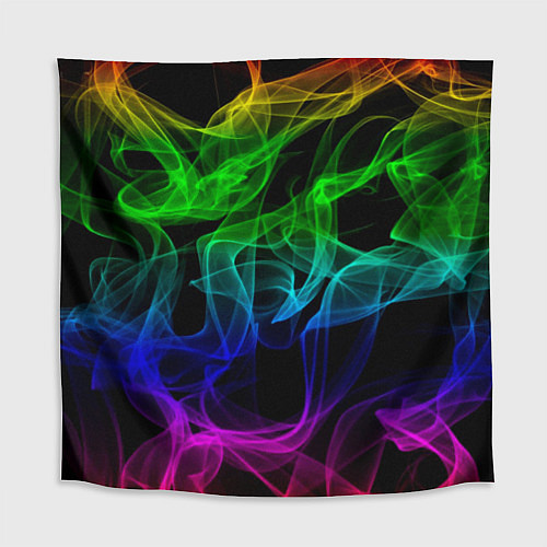 Скатерть для стола Разноцветный неоновый дым / 3D-принт – фото 1