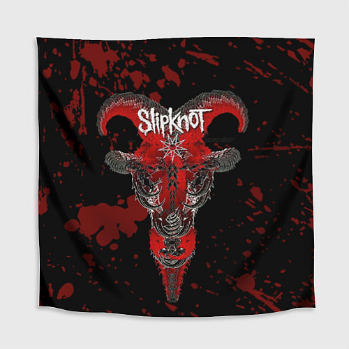 Скатерть для стола Slipknot - красный козел / 3D-принт – фото 1