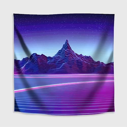 Скатерть для стола Neon mountains - Vaporwave / 3D-принт – фото 1