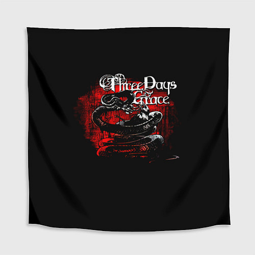 Скатерть для стола Three Days Grace змея и ворон / 3D-принт – фото 1