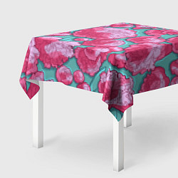 Скатерть для стола Пышные цветы - пионы, цвет: 3D-принт — фото 2