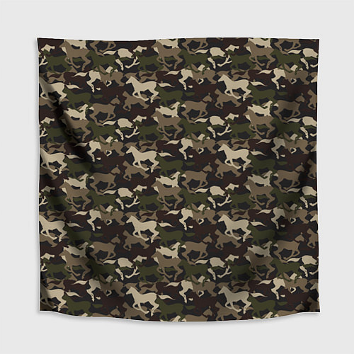 Скатерть для стола Лошади - камуфляж / 3D-принт – фото 1