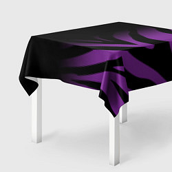 Скатерть для стола Фиолетовый с черными полосками зебры, цвет: 3D-принт — фото 2