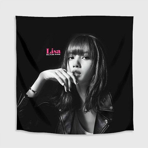 Скатерть для стола Blackpink Lisa in leather jacket / 3D-принт – фото 1