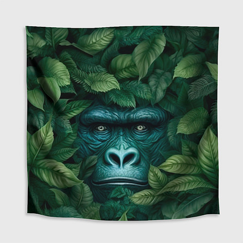 Скатерть для стола Горилла в кустах джунгли / 3D-принт – фото 1