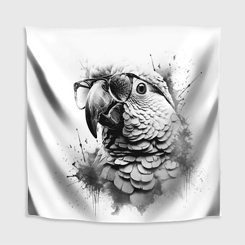 Скатерть для стола Попугай ара в старинных очках / 3D-принт – фото 1