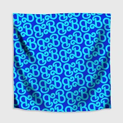 Скатерть для стола Логотип Барби - синий паттерн, цвет: 3D-принт