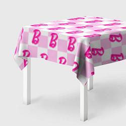 Скатерть для стола Розовая шашка и Барби, цвет: 3D-принт — фото 2