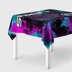 Скатерть для стола Lexus - неоновые брызги, цвет: 3D-принт — фото 2