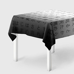 Скатерть для стола Black and white hieroglyphs, цвет: 3D-принт — фото 2