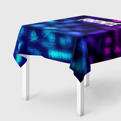 Скатерть для стола Фортнайт неоновые логотипы, цвет: 3D-принт — фото 2