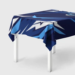 Скатерть для стола Вольво - синяя абстракция, цвет: 3D-принт — фото 2