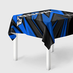 Скатерть для стола Honda motors - синяя спортивная абстракция, цвет: 3D-принт — фото 2