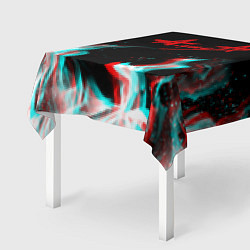 Скатерть для стола Алиса огонь глитч, цвет: 3D-принт — фото 2