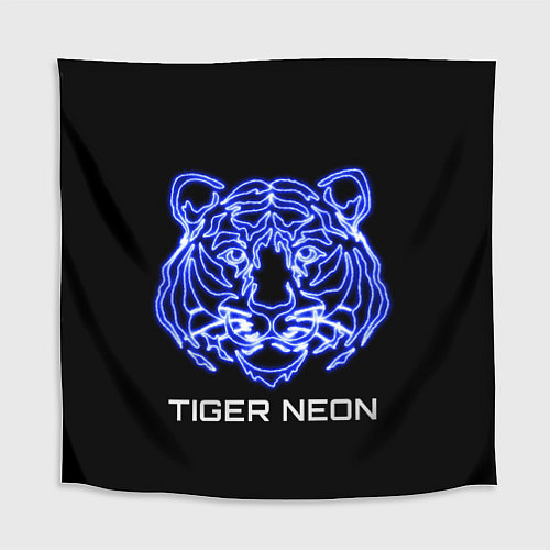 Скатерть для стола Tiger neon art / 3D-принт – фото 1