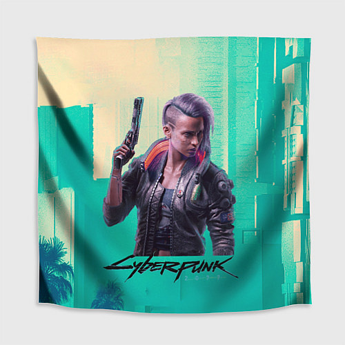 Скатерть для стола Cyberpunk 2077 game color / 3D-принт – фото 1