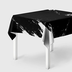 Скатерть для стола Borussia краски чёрно белый, цвет: 3D-принт — фото 2
