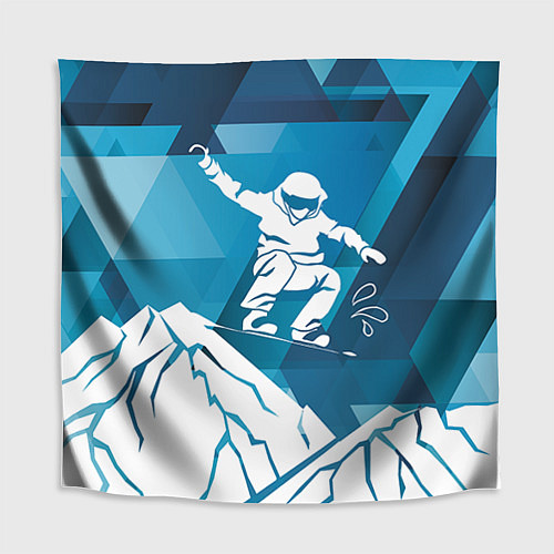 Скатерть для стола Горы и сноубордист / 3D-принт – фото 1