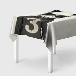 Скатерть для стола Скелет панды, цвет: 3D-принт — фото 2